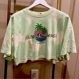 Alessandra rich paradise beach tie dye t shirt